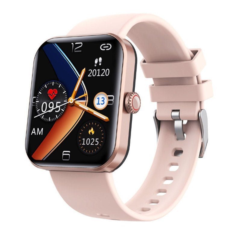 Close-up van GlucoWatch bloedsuiker meet horloge op pols. Monitor glucosewaarden discreet en eenvoudig.