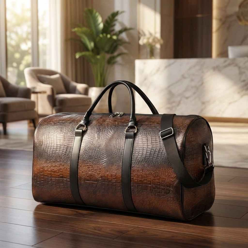 Zwarte Spaceline reistas met verstelbare schouderband. Perfect als weekendtas of handbagage voor korte trips.