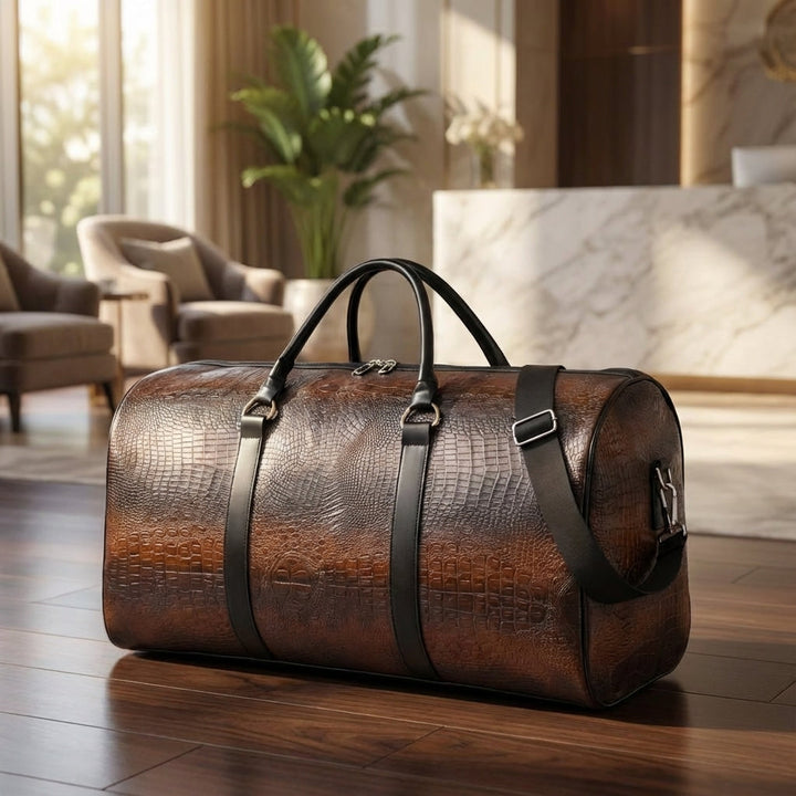 Zwarte Spaceline reistas met verstelbare schouderband. Perfect als weekendtas of handbagage voor korte trips.