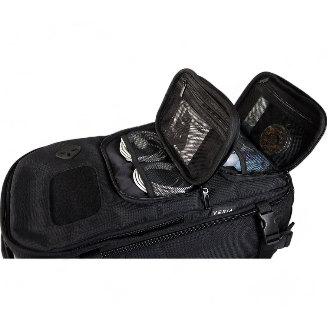 Multifunctionele rugzak voor reizen, uitbreidbaar, met comfortabele schouderbanden.