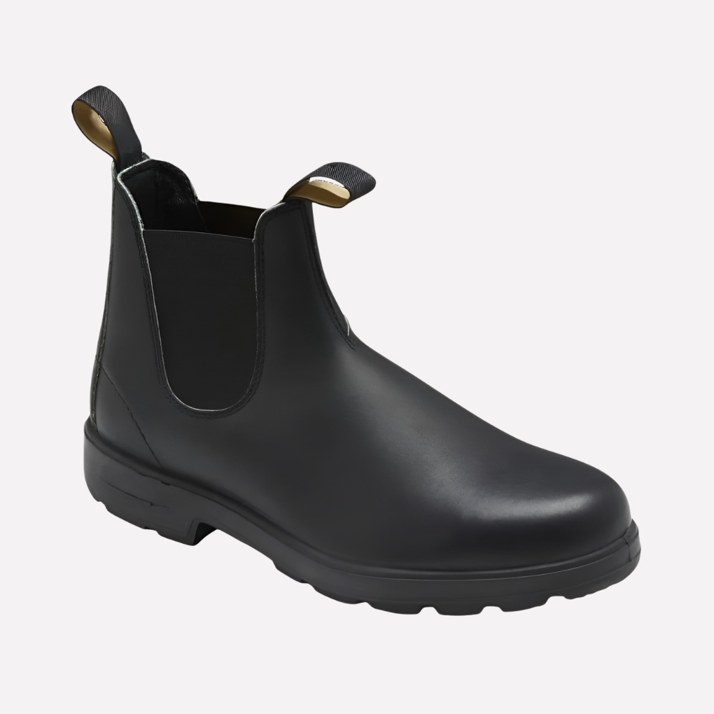 Bruine leren Chelsea boots voor dames en heren, comfortabele enkellaarzen met elastische zijkanten.