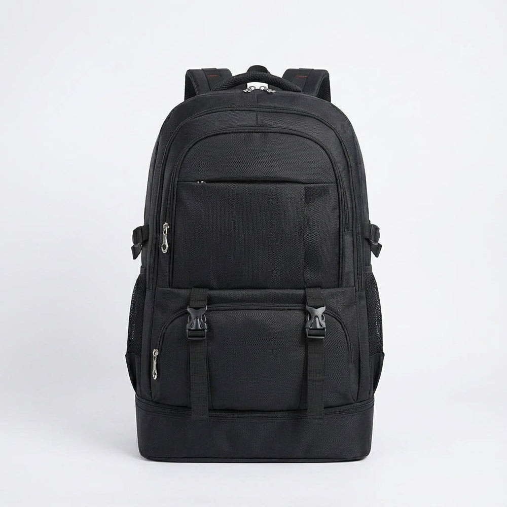 Uitbreidbare reisrugzak (Expedion) met grote capaciteit, perfect voor trekking, kamperen en langere reizen.