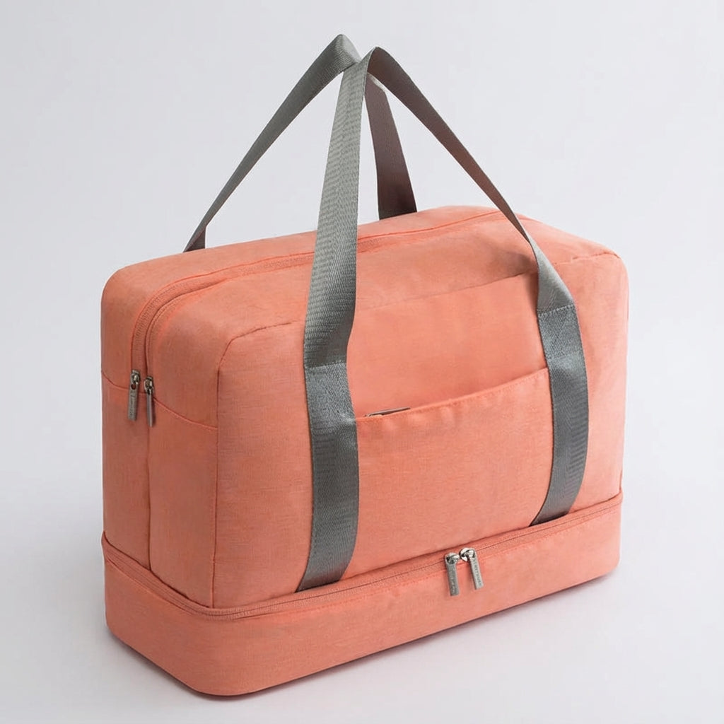 Stijlvolle duffelbag reistas met apart schoenenvak, perfect als handbagage voor weekendtrips.