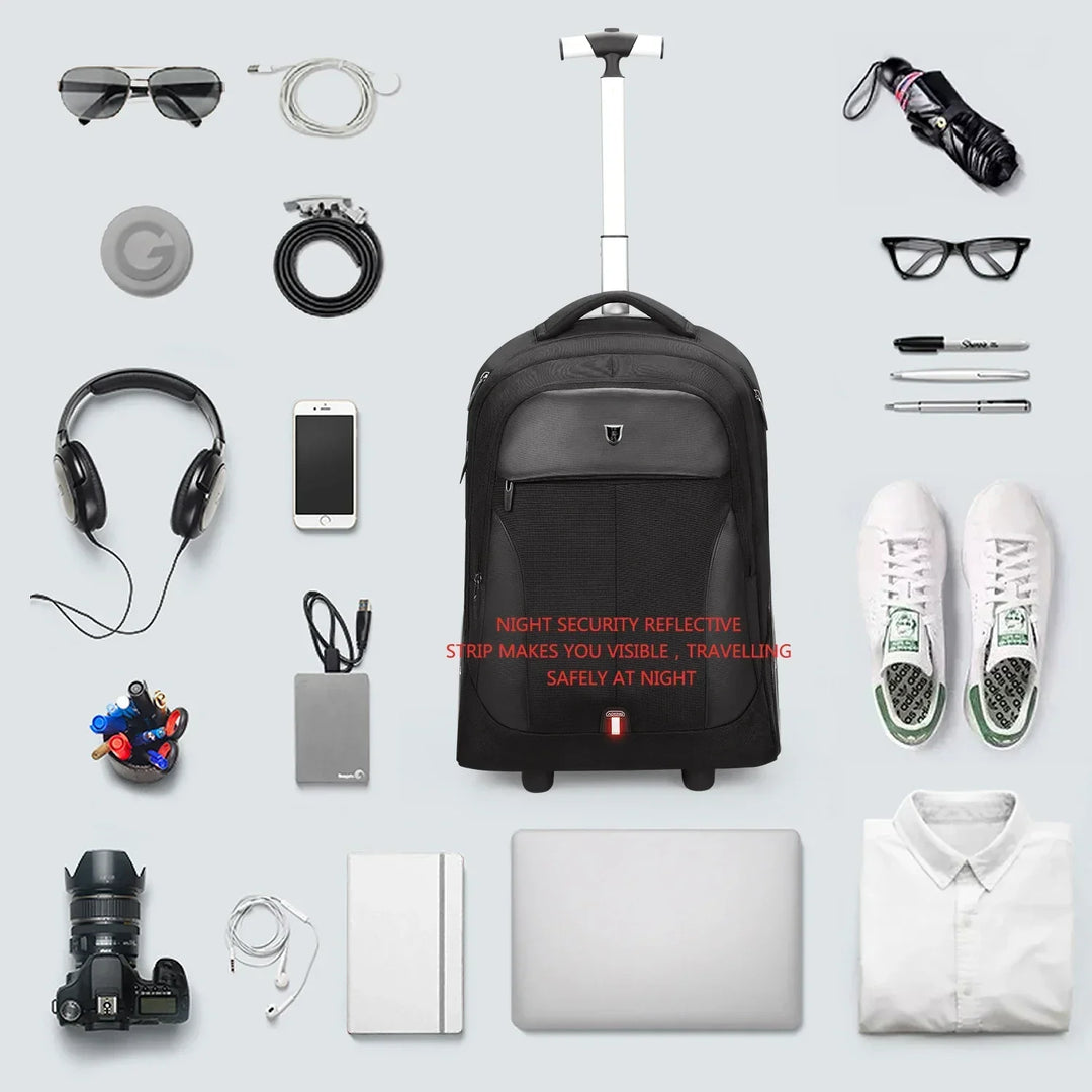 Ruime unisex reisrugzak Helsinki met laptopvak, ideaal als rolkoffer of handbagage voor langere reizen.