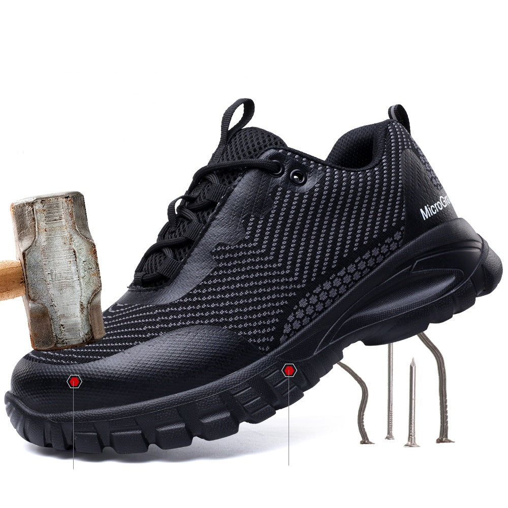 Antislip werkschoenen, stevig en waterdicht, ideaal voor bescherming en comfort op de werkvloer.