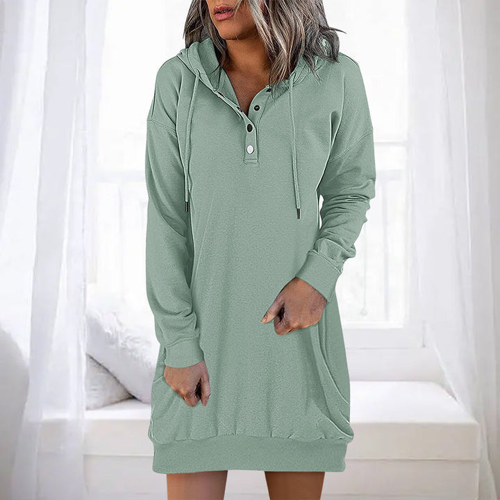 Trendsettende Valeria hoodie jurk; lange hoodie met een casual en streetwear twist.