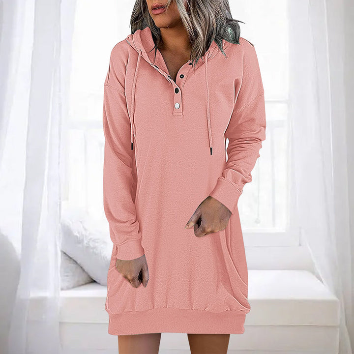 Elegante casual Valeria dames hoodie jurk; de perfecte veelzijdige lange hoodie voor streetwear.