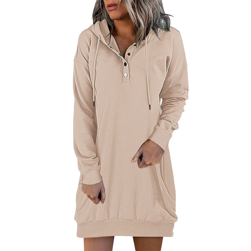 Lange dames hoodie jurk 'Valeria'; elegant en comfortabel voor een veelzijdige look.
