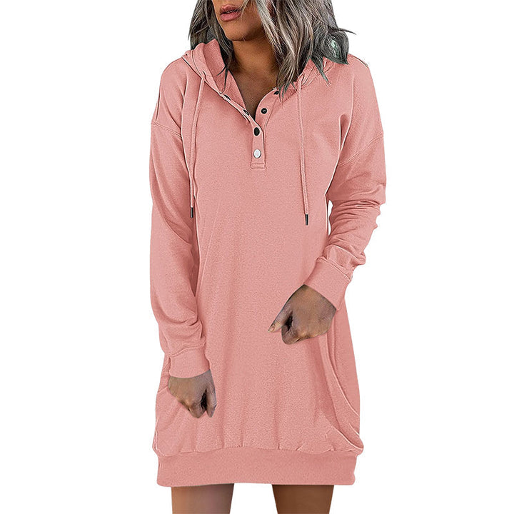 Casual Valeria dames hoodie jurk; zachte lange hoodie ideaal voor dagelijks gebruik.