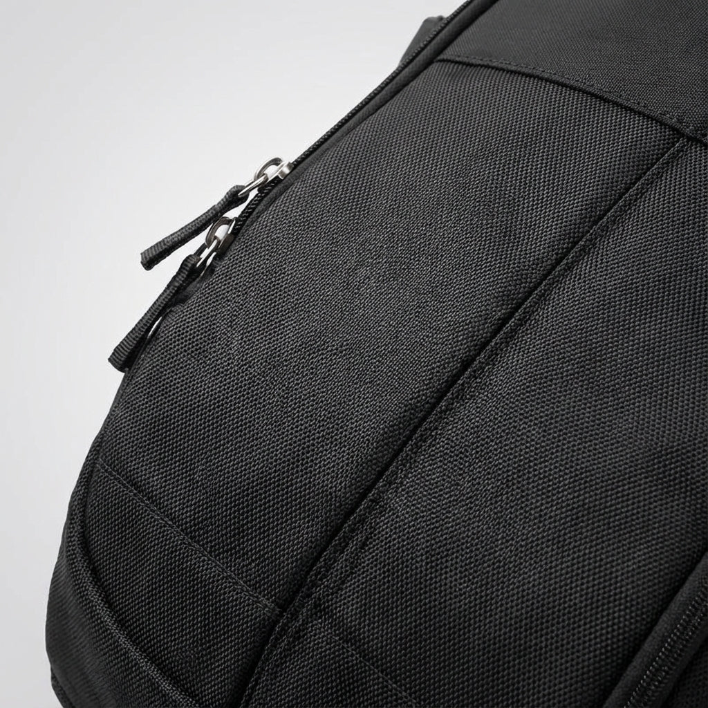 Stijlvolle VoyageVault unisex rugzak voor veilig pendelen, voorzien van slimme antidiefstal functies.