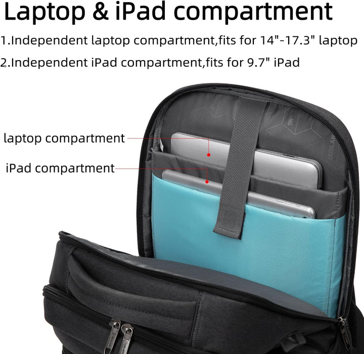 Ideale werktas met USB-poort, speciaal laptopvak en georganiseerde binnenkant.