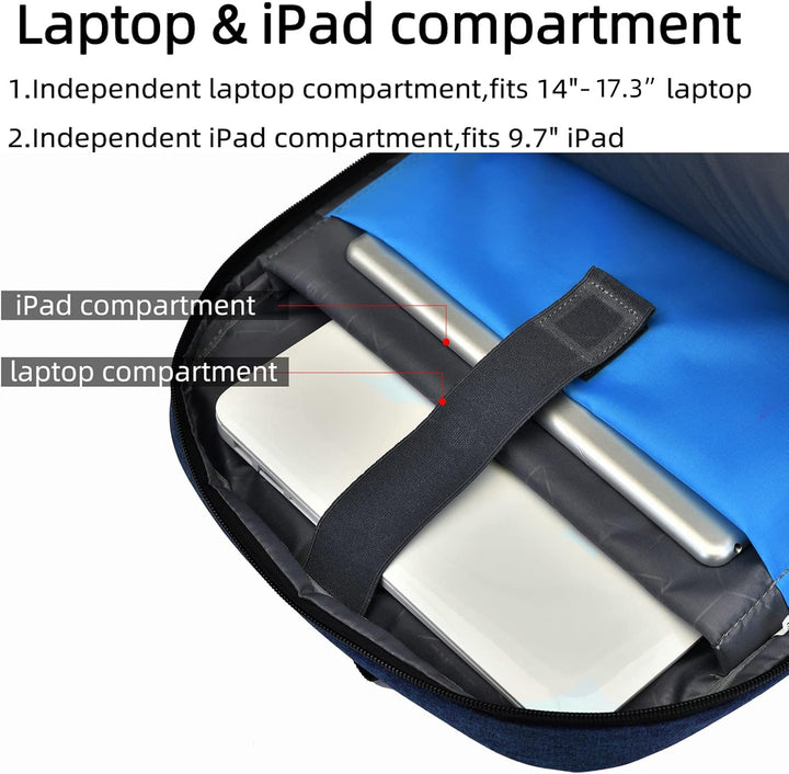 Moderne waterbestendige rugzak, perfect voor reizen, werk en school, met veilig laptopvak.