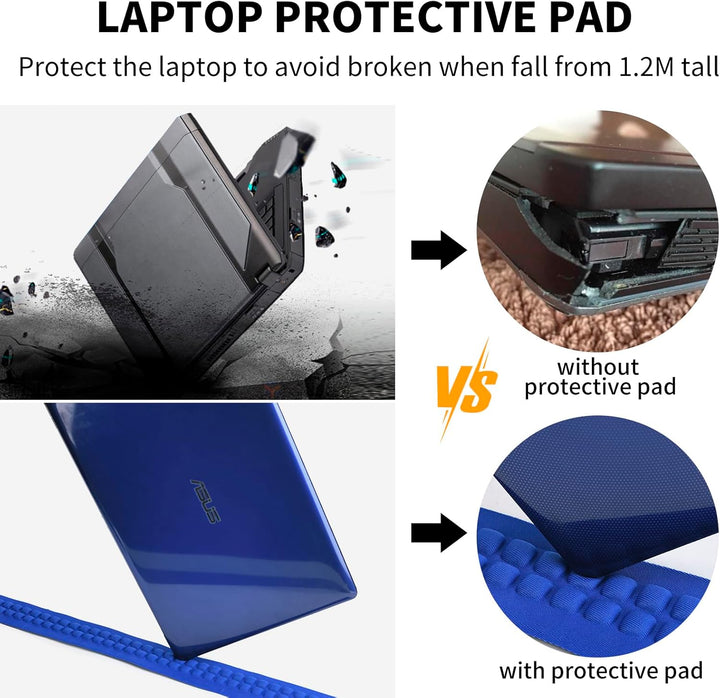 Een open rugzak toont het gevoerde laptopvak en de USB-kabelaansluiting.