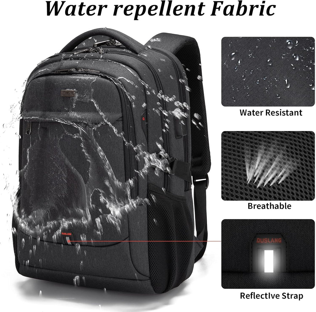 Comfortabele unisex reisrugzak met USB-poort en slimme indeling voor bagage.