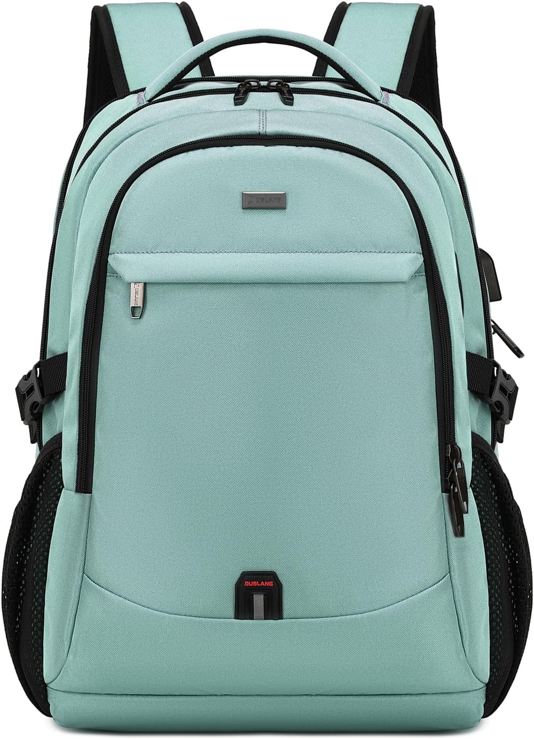 Comfortabele schooltas met ademende rug, USB-poort en veilig laptopcompartiment.