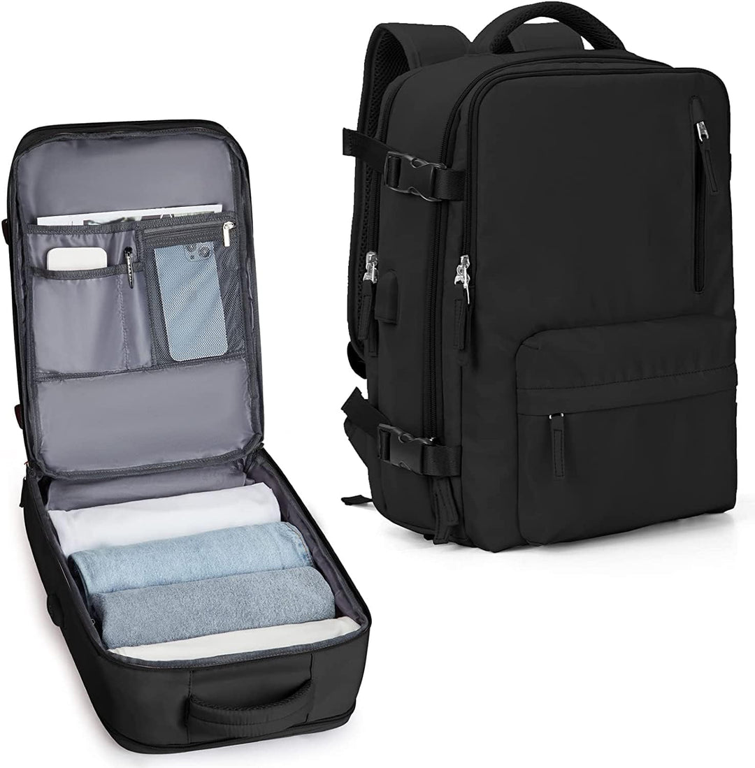 Unisex waterdichte rugzak met veilig laptopcompartiment en externe USB-poort, klaar voor avontuur.